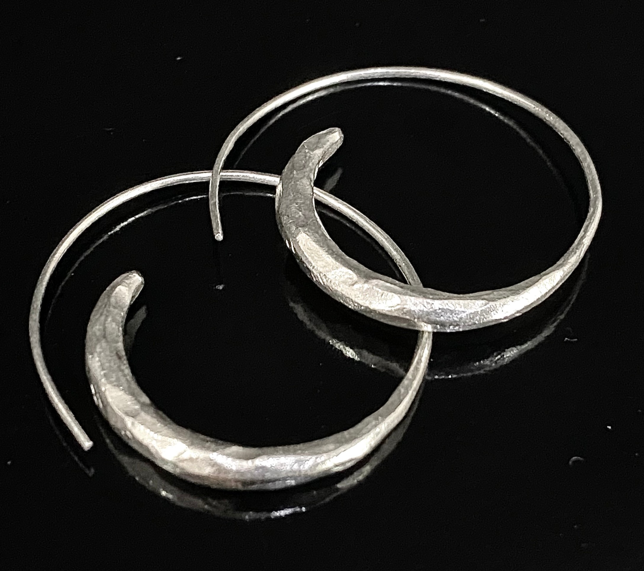 6KH-033 Thai karen hill tribes handmade silver pair earring