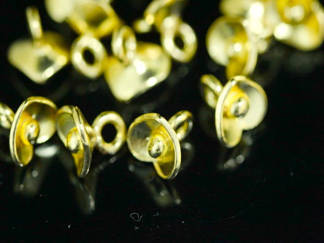 KG-241 Thai karen hill tribe silver 8 gold vermeil flower heart charm