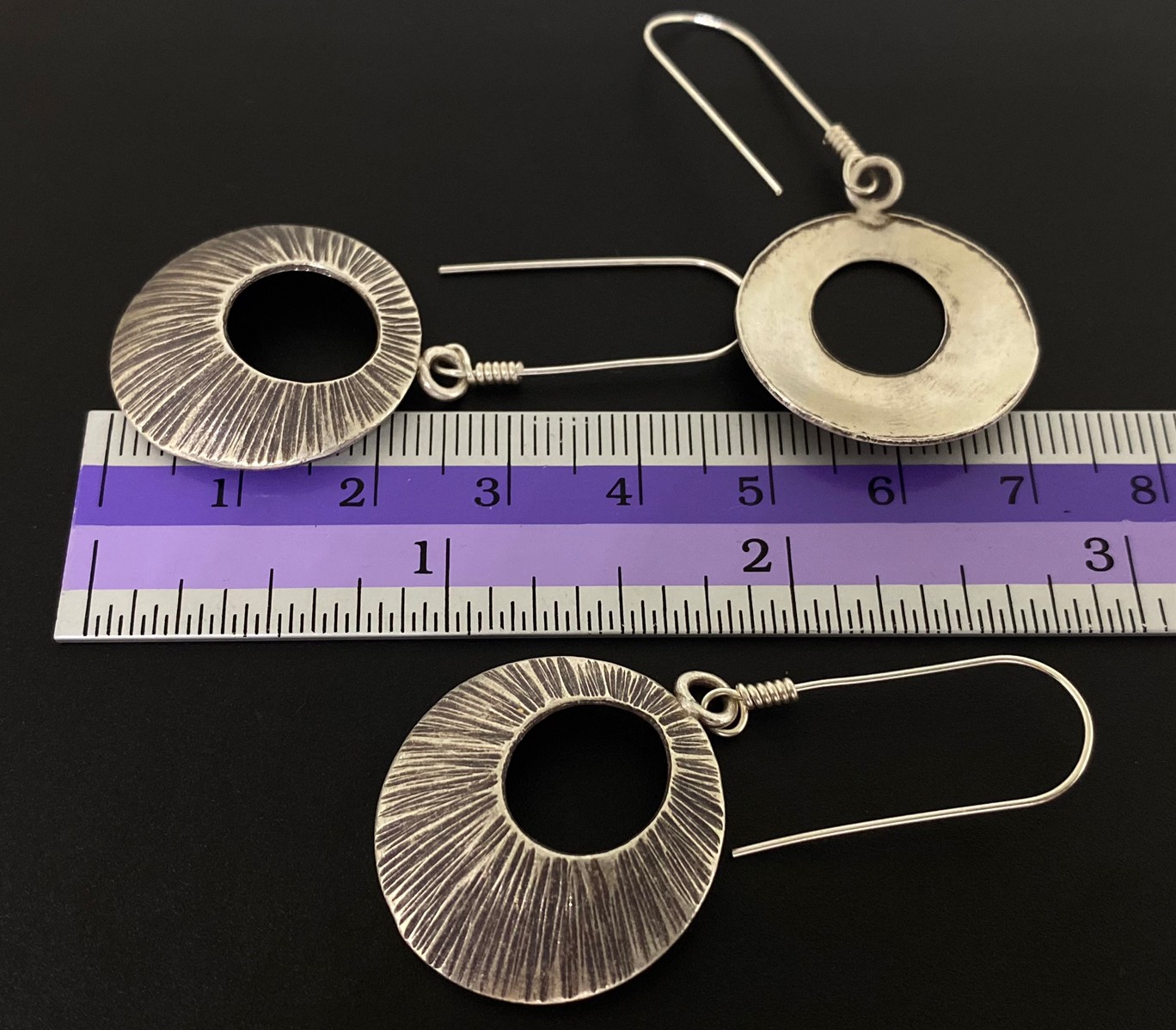 6KH-003 Thai karen hill tribes handmade silver pair earring