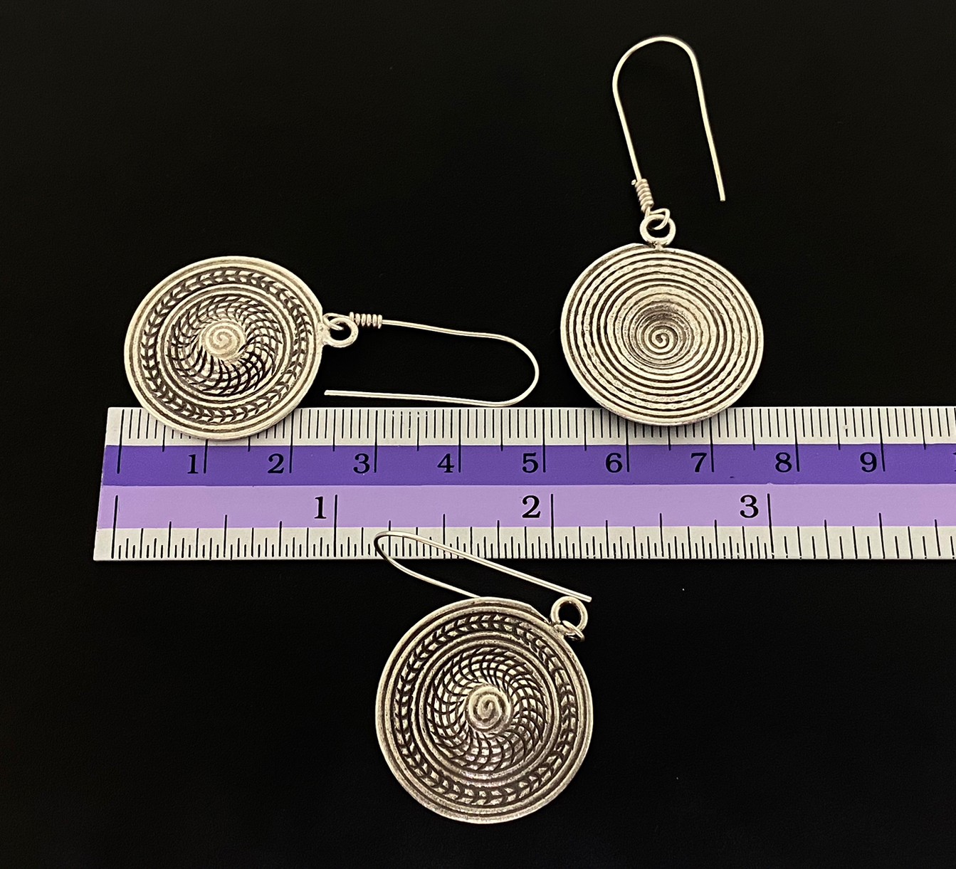 6KH-006 Thai karen hill tribes handmade silver pair earring