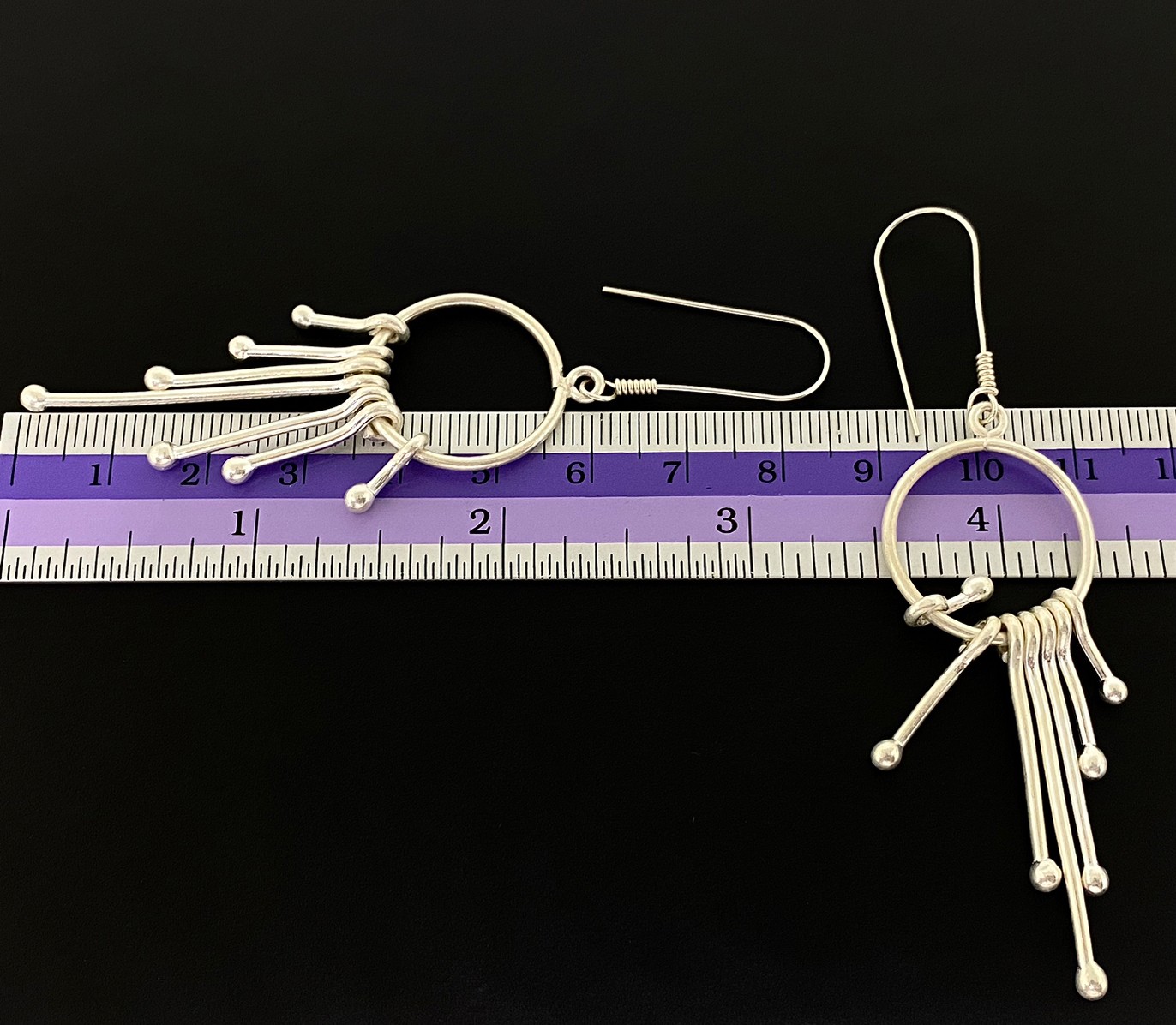 6KH-007 Thai karen hill tribes handmade silver pair earring