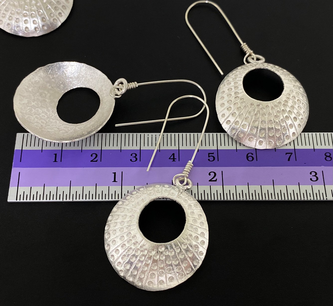 6KH-041 Thai karen hill tribes handmade silver pair earring