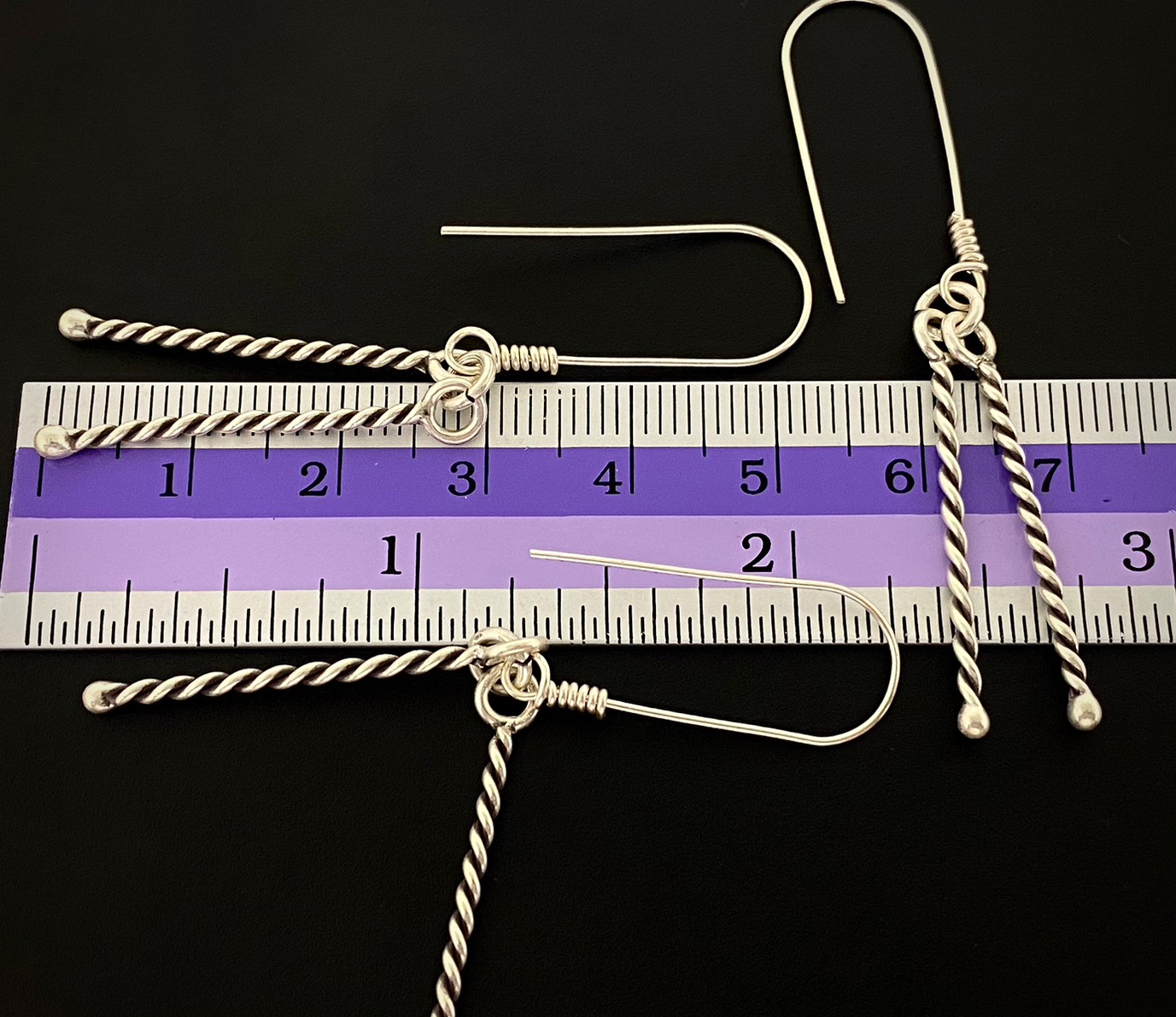 6KH-034 Thai karen hill tribes handmade silver pair earring