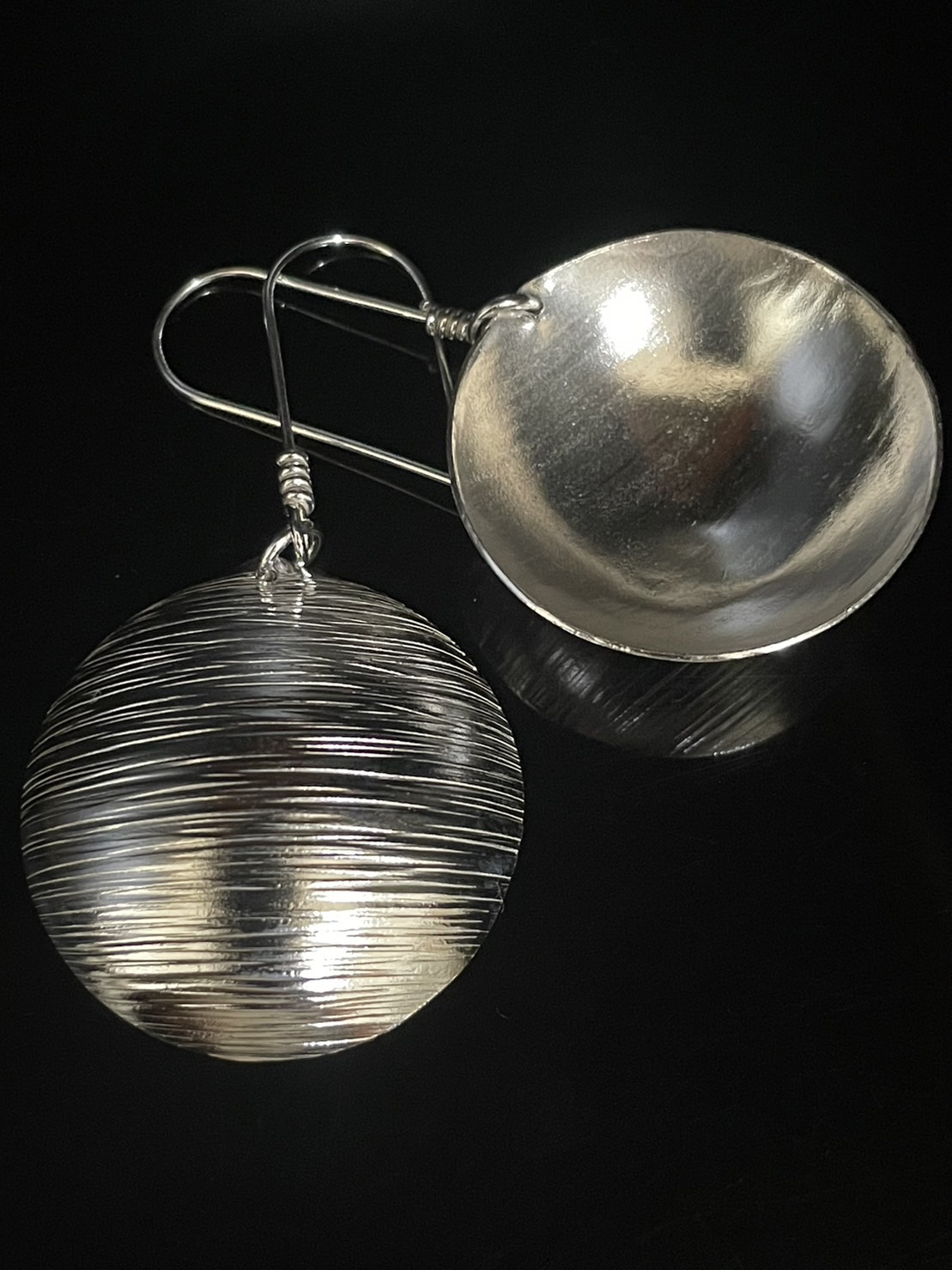 6KH-049 Thai karen hill tribes handmade silver pair earring