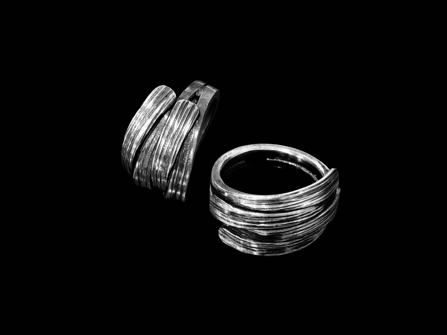 KY-038 thai karen hill tribe handmade silver ring