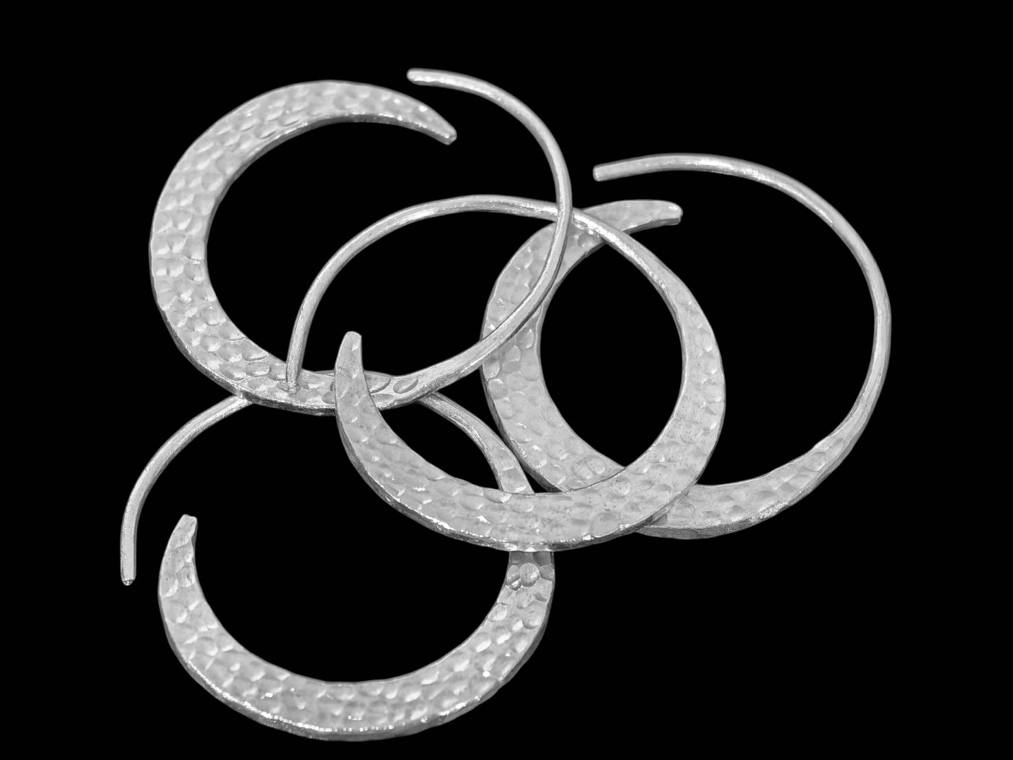 6KH-032 Thai karen hill tribes handmade silver pair earring