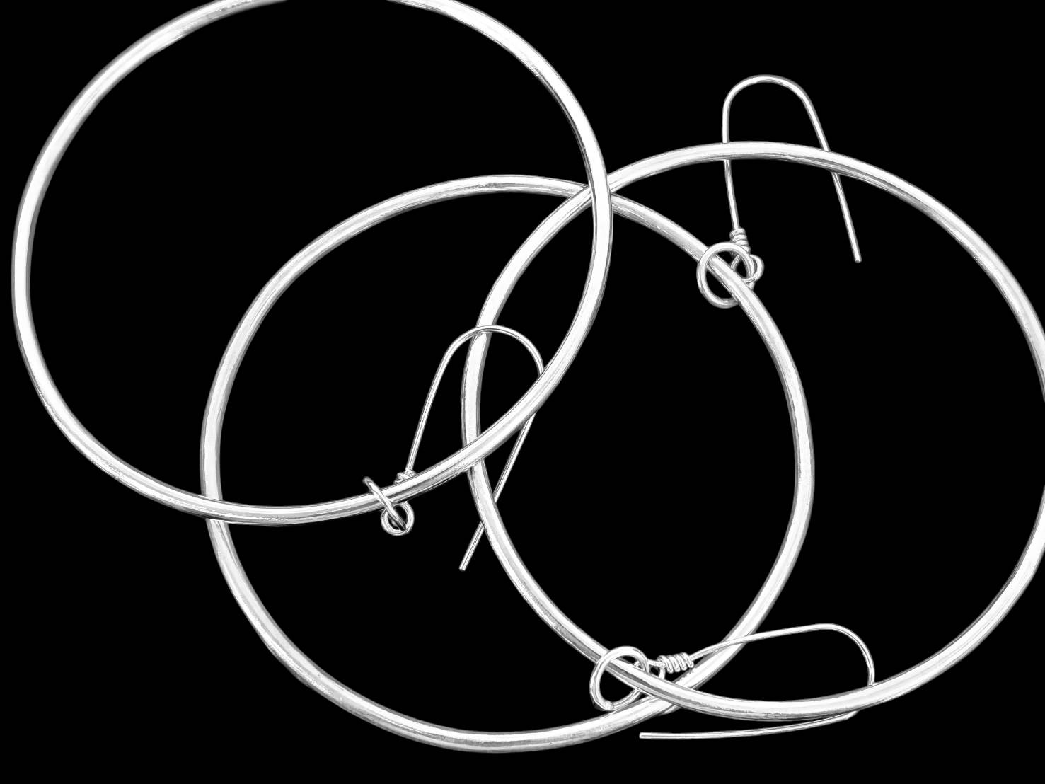 6KH-035 Thai karen hill tribes handmade silver pair earring