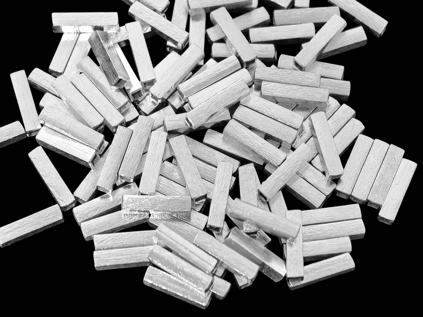 KC-026 Thai karen hill tribe handmade silver 30 plain straight tube bead