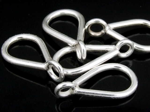 3KH-002 Thai karen hill tribe handmade silver 5 water drop shape wire charm