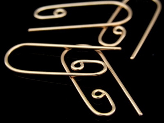 KZ-204 24K rose gold vermeil thai karen hill tribe handmade silver 4 earring wire hook