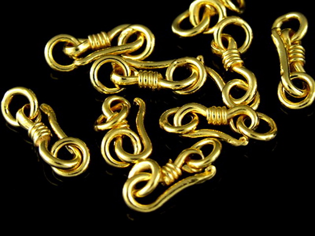 KG-128 24K gold vermeil 5 thai karen hill tribes handmade silver karen style clasp