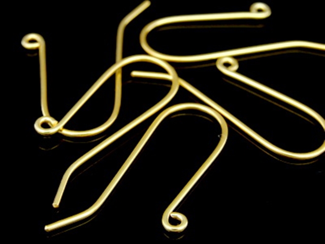 KG-504 24K gold vermeil Karen hill tribe handmade silver 4 earring wire hook