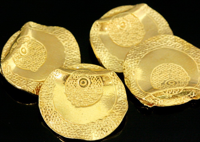 KG-190 Thai karen hill tribes silver 2 gold vermeil tribesman style bead