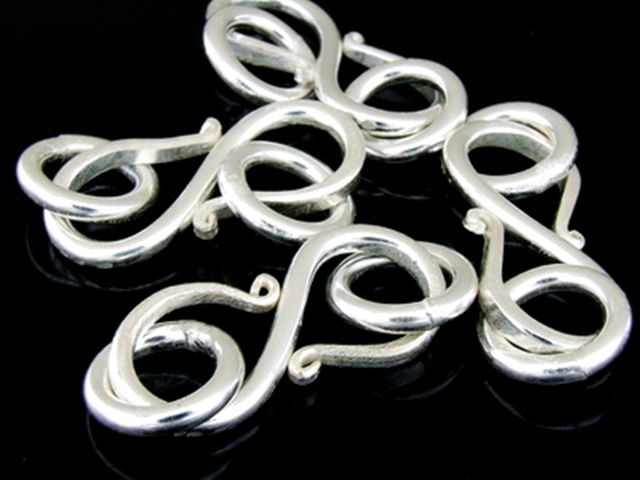 KA-113 Thai karen hill tribe handmade silver 1 round wire S. clasp