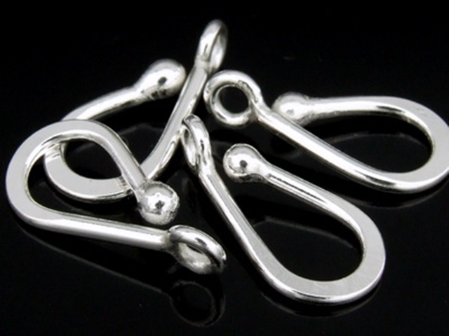 3KH-003 Thai karen hill tribe handmade silver  5 plain water drop shape  charm