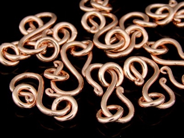 KZ-164 24K rose gold vermeil thai karen hill tribe handmade silver 4 small S. clasp