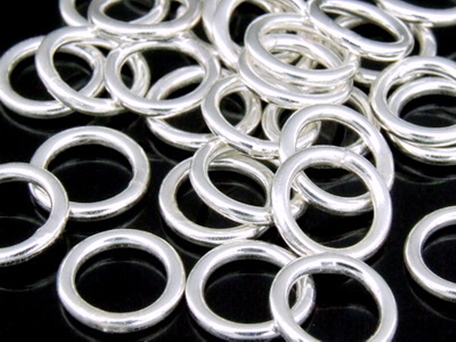 KA-033 Thai karen hill tribes handmade silver 10 medium closed jump ring