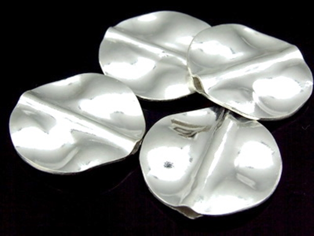 KV-050 Thai karen hill tribe handmade silver 1 cube disc bead 