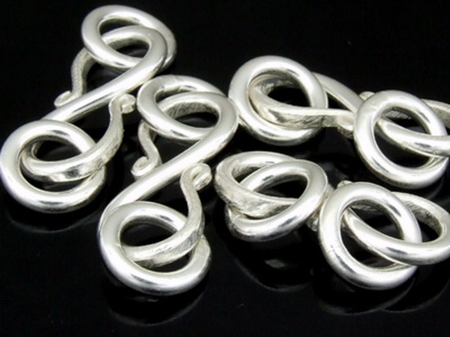 KA-112 Thai karen hill tribe handmade silver 2 round wire S. clasp