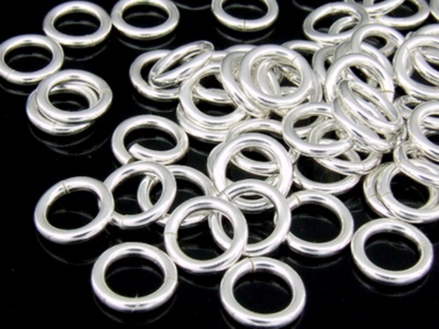 KA-035 Thai karen hill tribe handmade silver 15 small plain closed round hoop