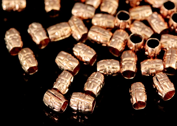 KZ-252 Thai karen hill tribe handmade silver 30 rose gold vermeil small seed bead