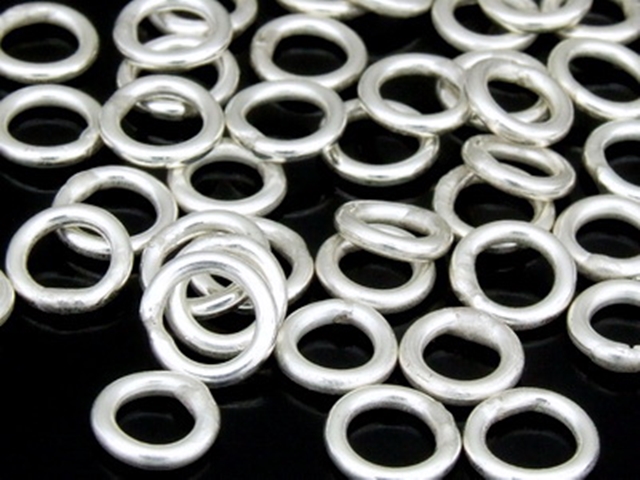 KA-055 Thai karen hill tribe handmade silver 30 Plain closed jump ring