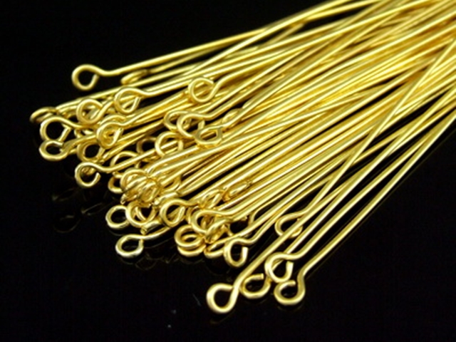 KG-155 24K gold vermeil 30 thai karen hill tribes handmade silver eyepin