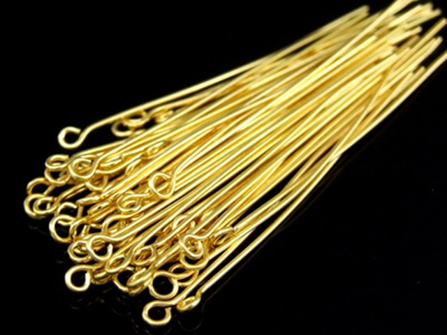 KG-157 24K gold vermeil 30 thai karen hill tribes handmade silver eyepin