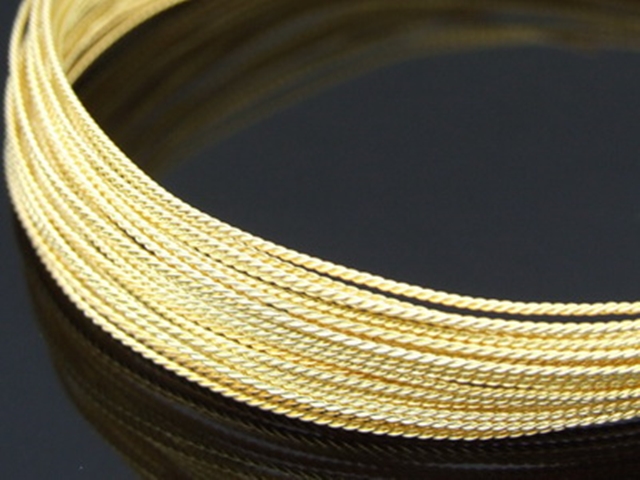 KX-002 24K gold vermeil thai karen hill tribe handmade silver triple twist wire 18 Gauge dead soft 5ft.