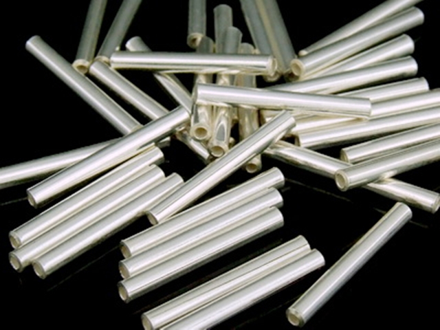 KC-029 Thai karen hill tribe handmade silver 30 plain straight tube bead