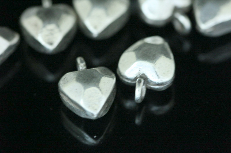 3KH-074 Thai karen hill tribe silver 4 heart charm