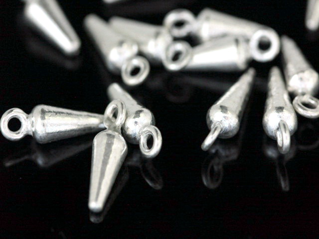 KC-015 thai karen hill tribe silver 4 funnel shape charms