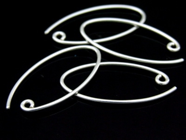 KA-037 Thai karen hill tribe handmade silver white 6 earring post hook