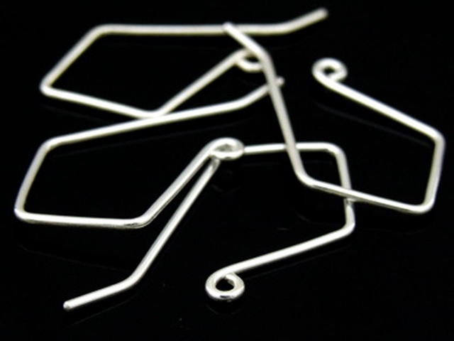 KA-069 Thai karen hill tribe handmade silver white 6 earring post hook