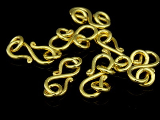 KG-405 24K gold vermeil 6 thai karen hill tribes handmade silver small round wire S. clasp 