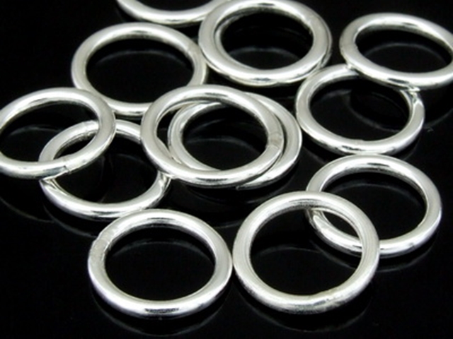 KA-080 vThai karen hill tribe handmade silver 15 plain closed jump ring