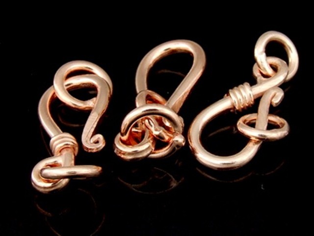 KZ-105 24K rose gold vermeil thai karen hill tribe handmade silver 2 Tribesman style snake clasp