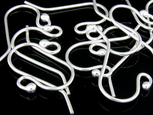 KA-001 Thai karen hill tribe handmade silver 10 Dot end earring hook