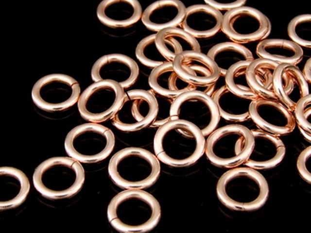 KZ-114 24K rose gold vermeil thai karen hill tribe handmade silver 20 Mini plain opened round jump ring