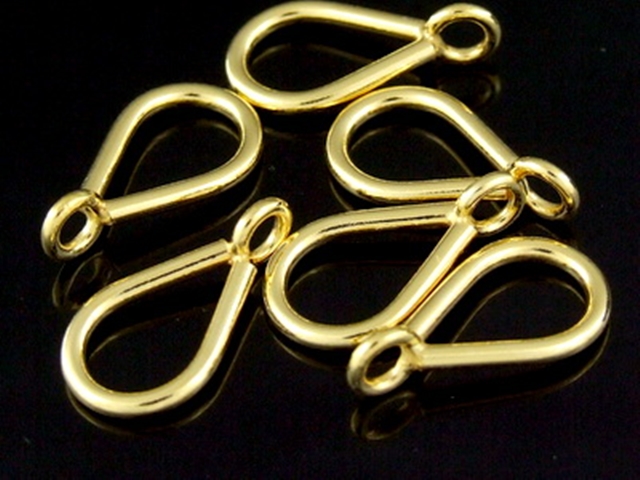 KG-094 24K gold vermeil Karen hill tribe handmade silver 3 water drop shape charm 