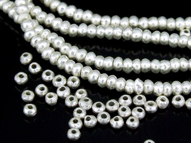 KL-024 Thai karen hill tribe handmade silver 100 mini seed ball bead