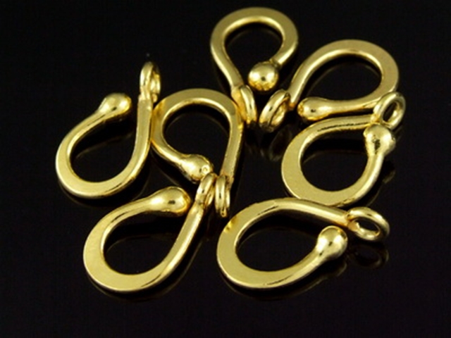 KG-095 24K gold vermeil Karen hill tribe handmade silver 3 plain water drop shape charm 