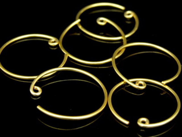 KG-498 24K gold vermeil Karen hill tribe handmade silver 4 earring wire hook