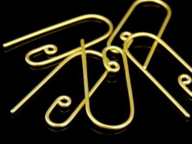 KG-503 24K gold vermeil Karen hill tribe handmade silver 4 earring wire hook