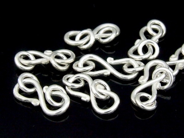KA-107 Thai karen hill tribe handmade silver 8 round wire S. clasp