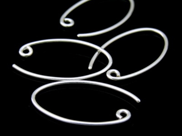 KA-034 Thai karen hill tribe handmade silver white 6 earring post hook