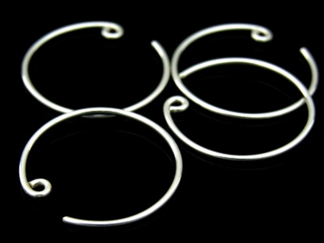 KA-021 Thai karen hill tribe handmade silver white 8 earring post hook