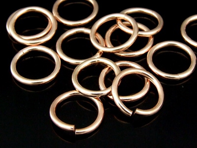 KZ-043 24K rose gold vermeil thai karen hill tribe handmade silver 10 plain opened jump ring 