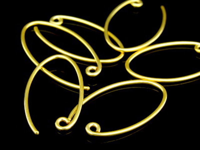 KG-501 24K gold vermeil Karen hill tribe handmade silver 6 earring wire hook