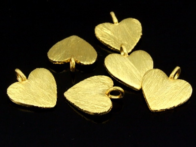 KG-462 24K gold vermeil Karen hill tribe handmade silver 4 satin puffy round charm